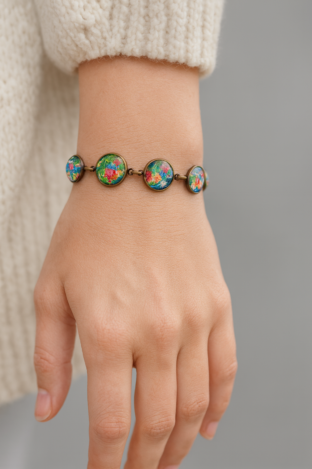 Bracelet éclat en coquille d'oeuf
