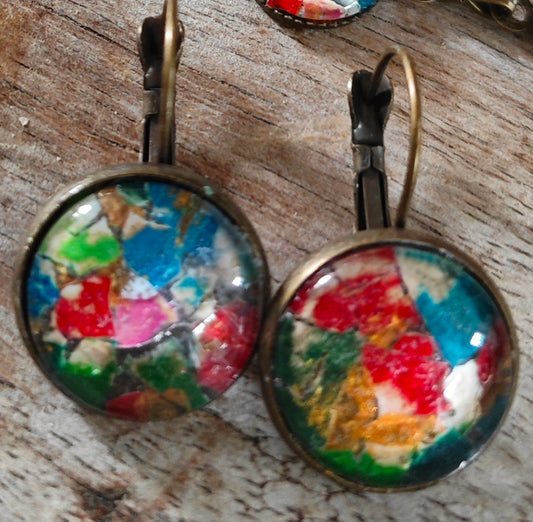 Boucles d'oreilles éclat de vie en coquille d'oeuf