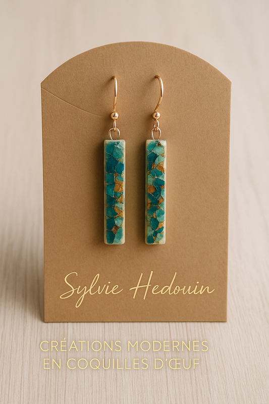 Boucles d'oreilles rectangle